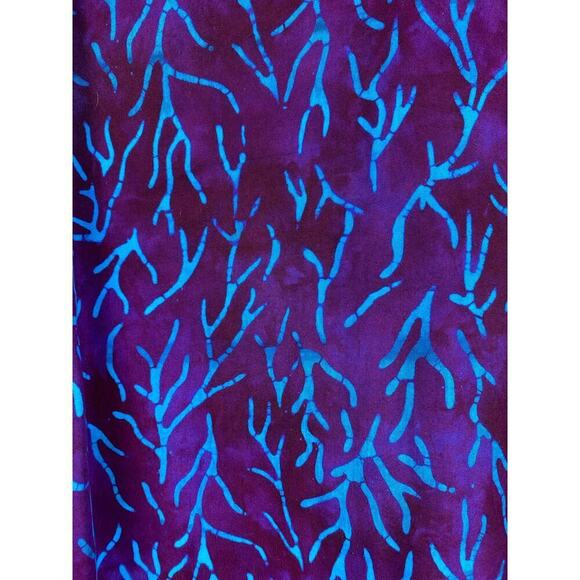 La Luna Loca Women's 3XL Purple Blue Coral Sleeveless Tank Top Made in Bali - Picture 3 of 6